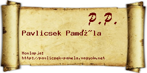 Pavlicsek Paméla névjegykártya